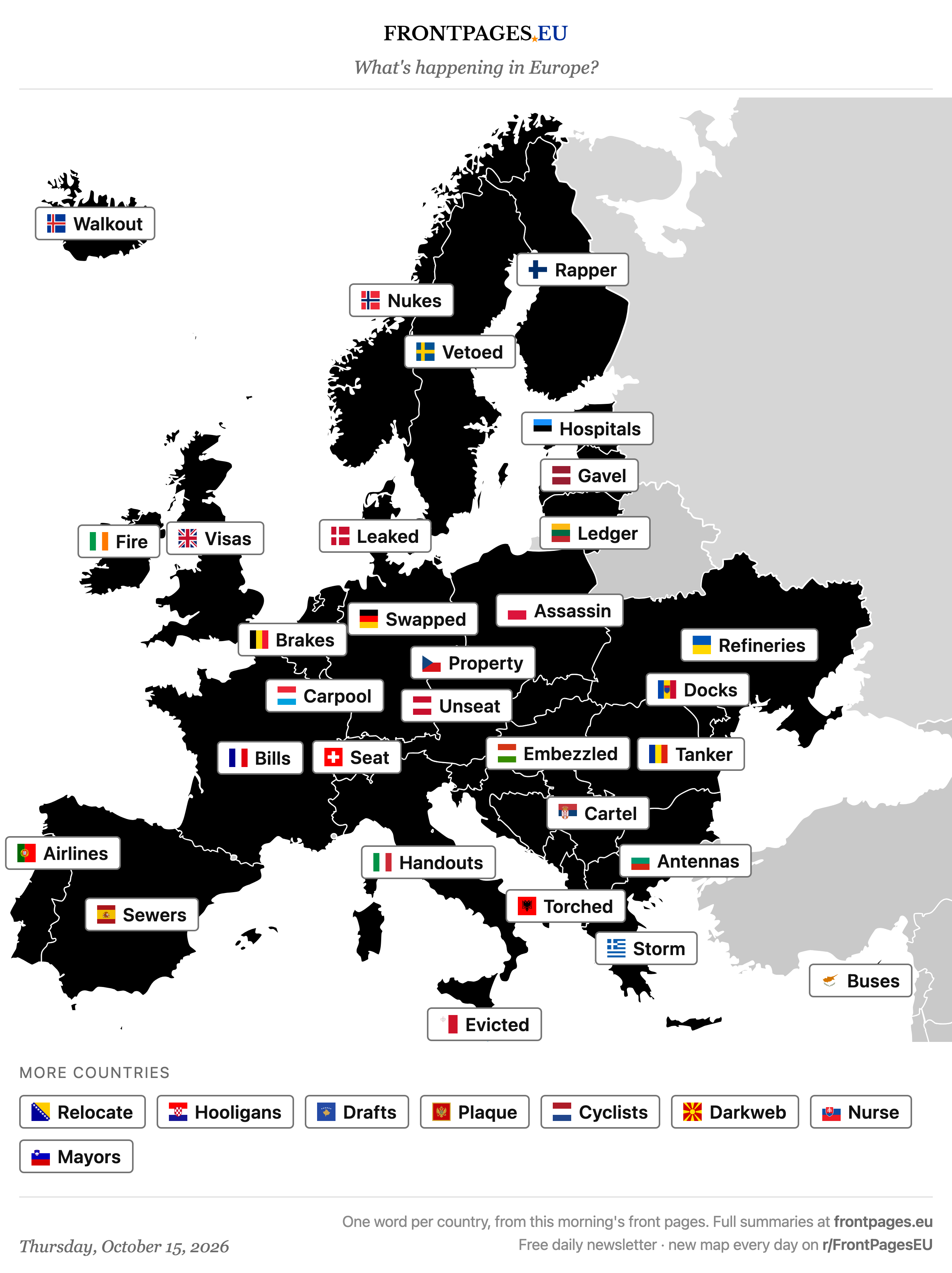 Students set fire to a ministry — FrontPages.eu, October 15, 2026