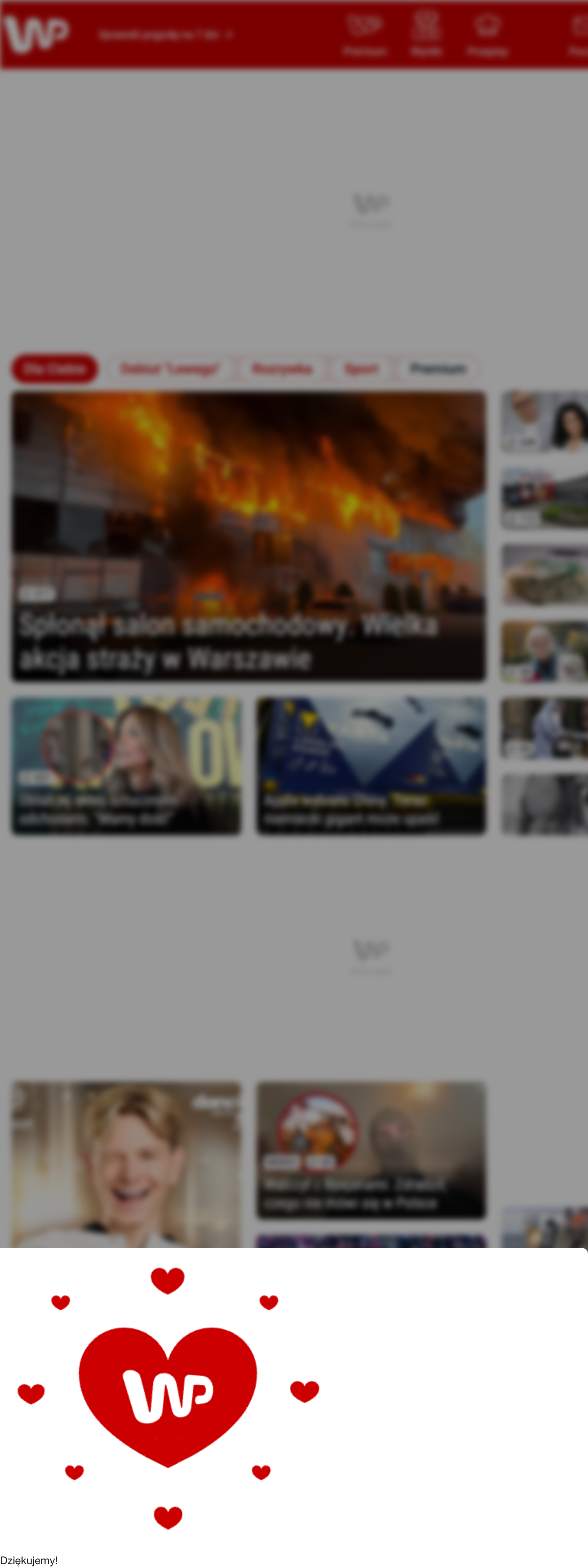 Screenshot of the Wirtualna Polska front page