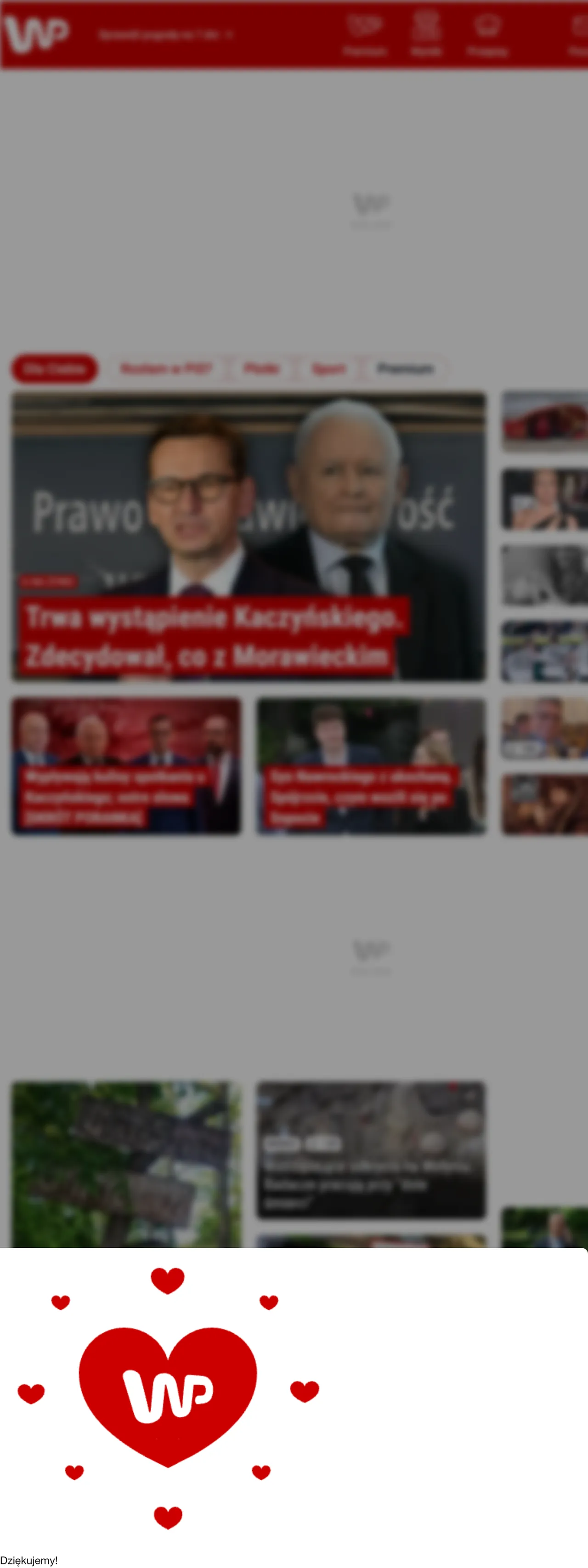 Screenshot of the Wirtualna Polska front page