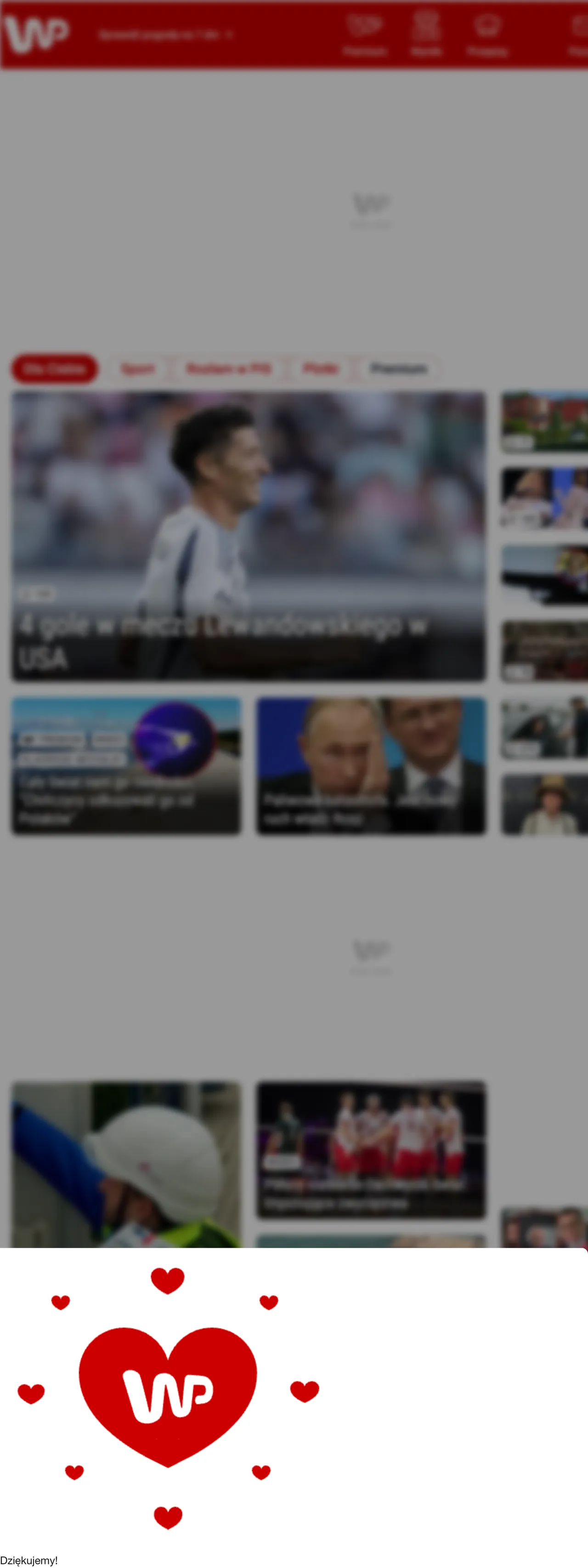 Screenshot of the Wirtualna Polska front page
