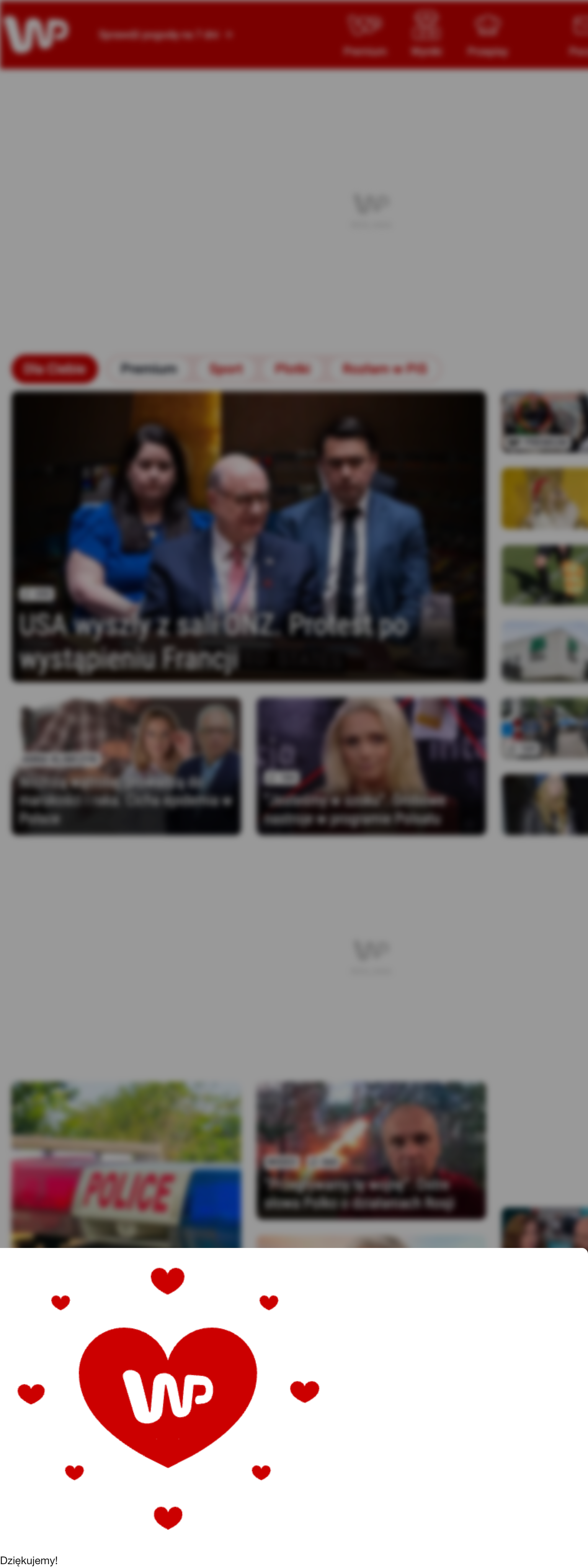 Screenshot of the Wirtualna Polska front page