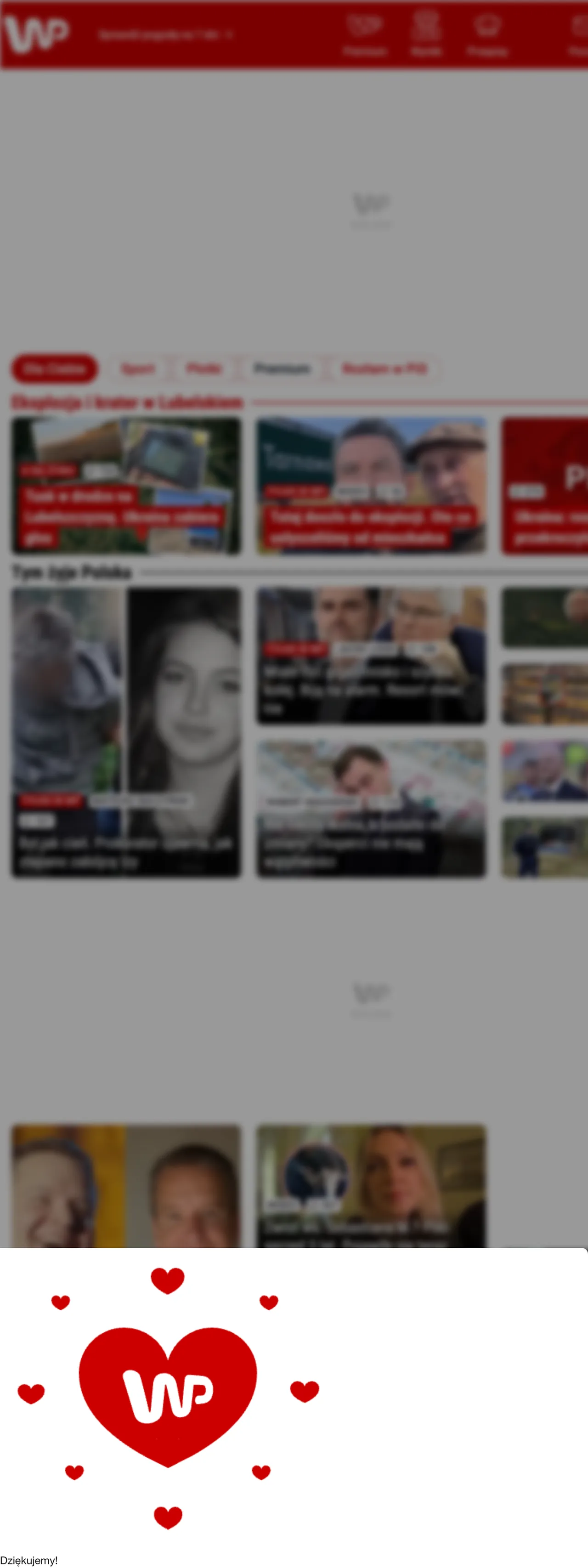 Screenshot of the Wirtualna Polska front page