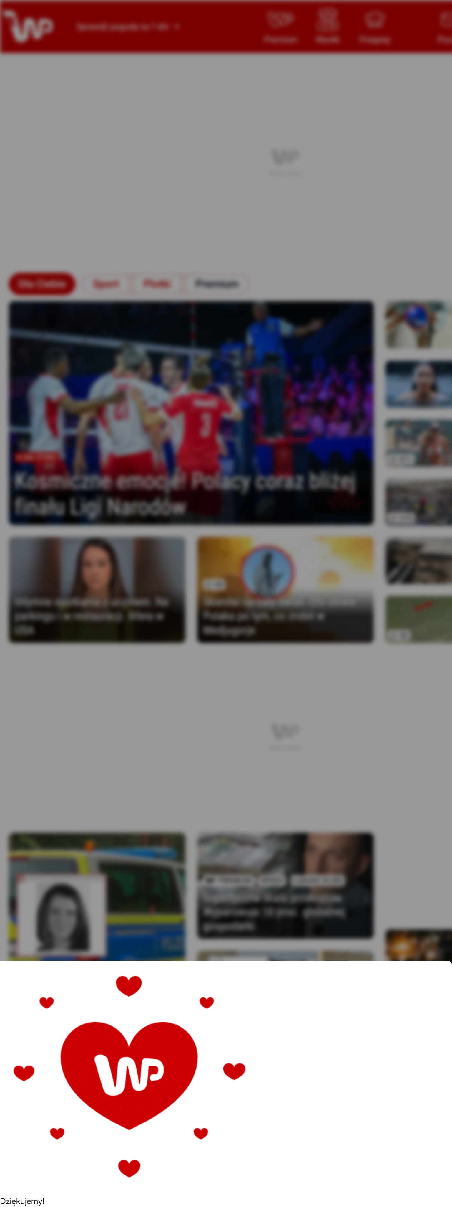 Screenshot of the Wirtualna Polska front page