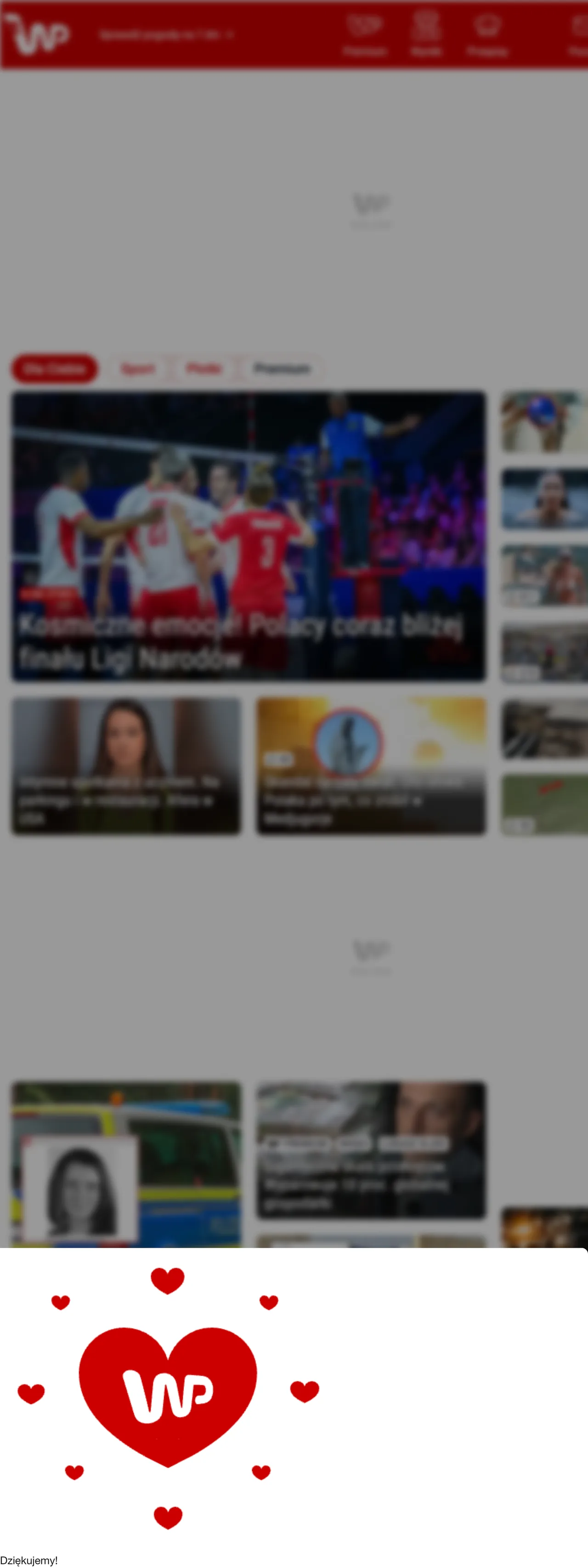 Screenshot of the Wirtualna Polska front page
