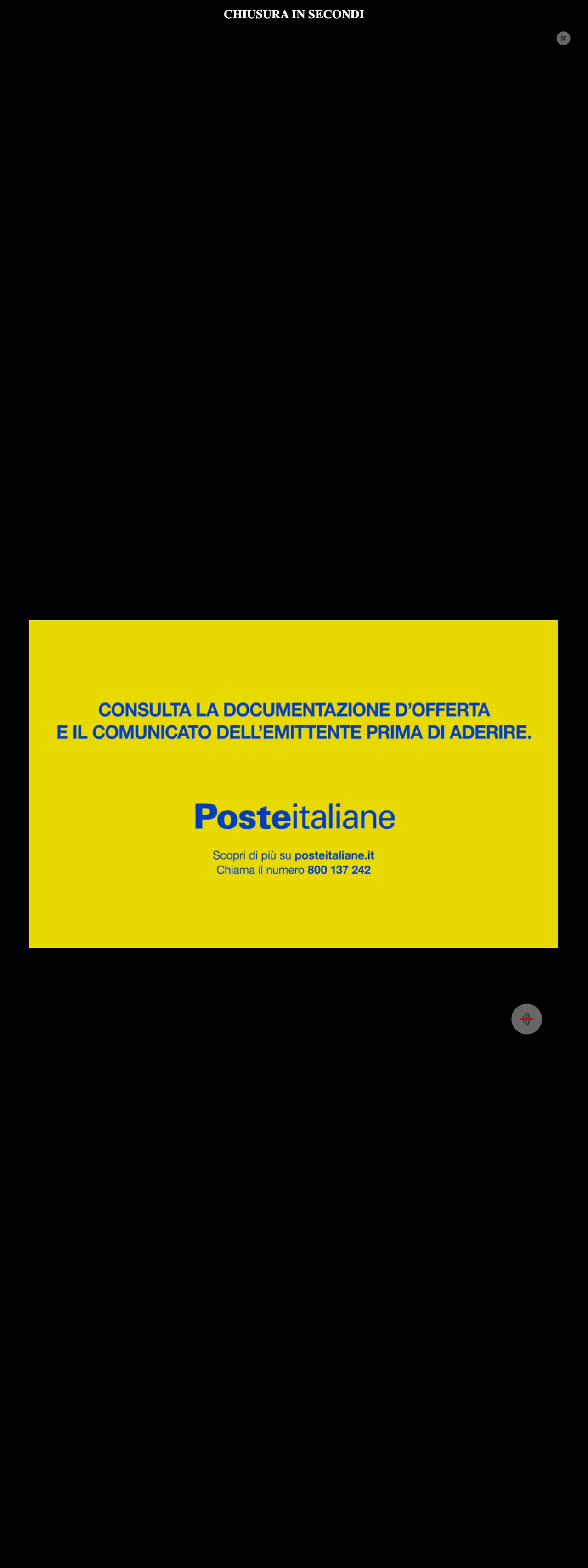 Screenshot of the Corriere della Sera front page
