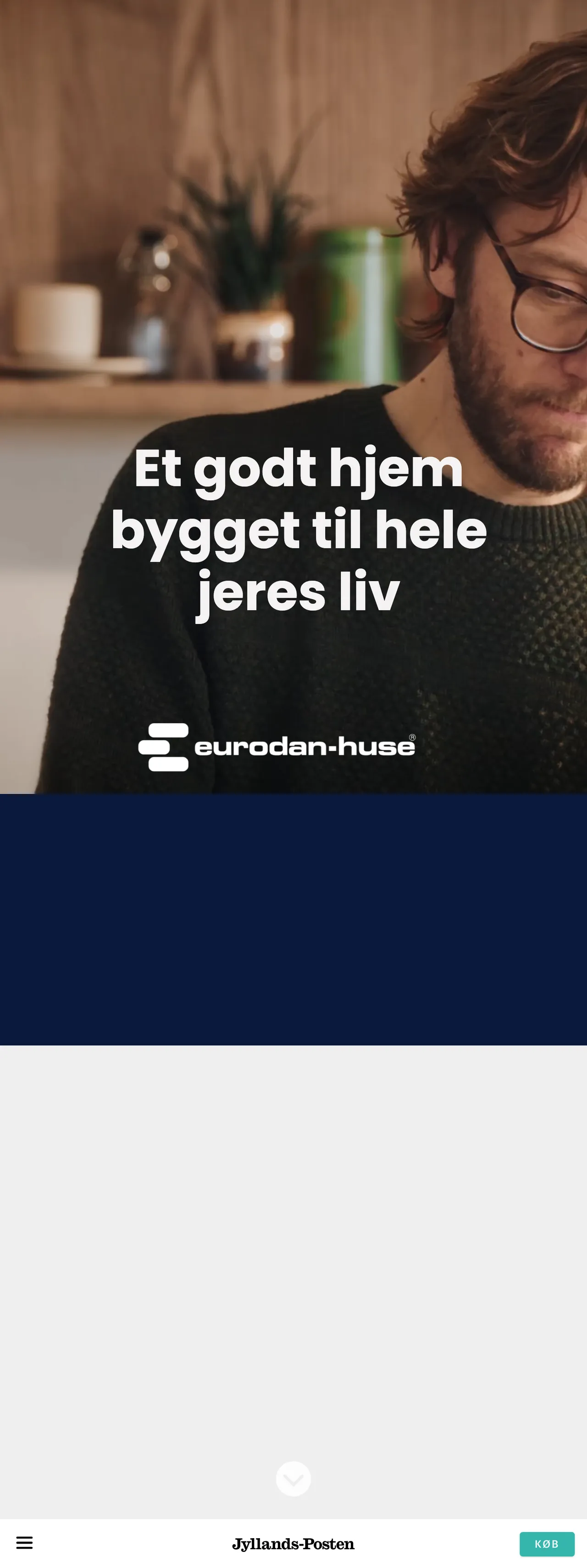 Screenshot of the Jyllands-Posten front page