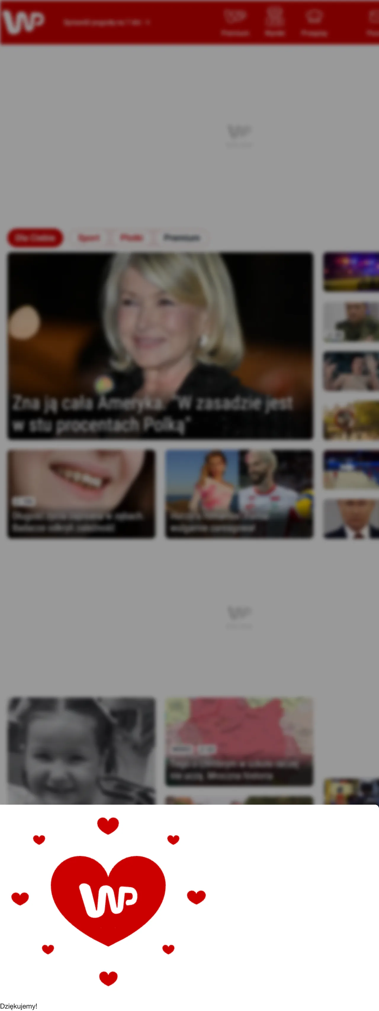 Screenshot of the Wirtualna Polska front page