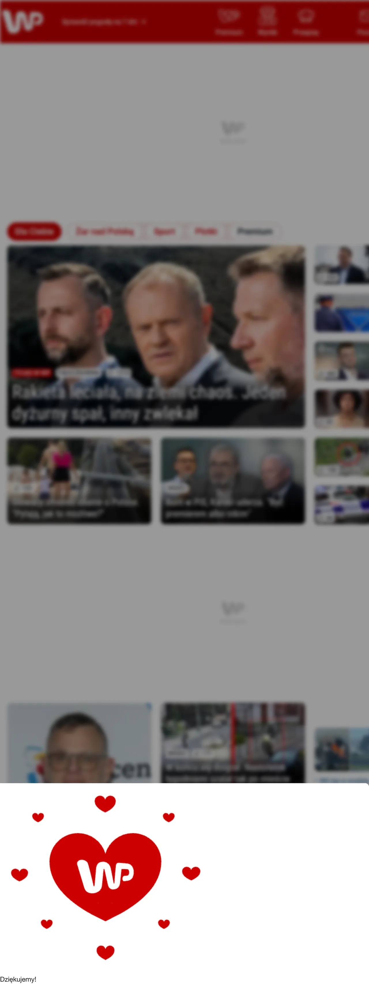 Screenshot of the Wirtualna Polska front page