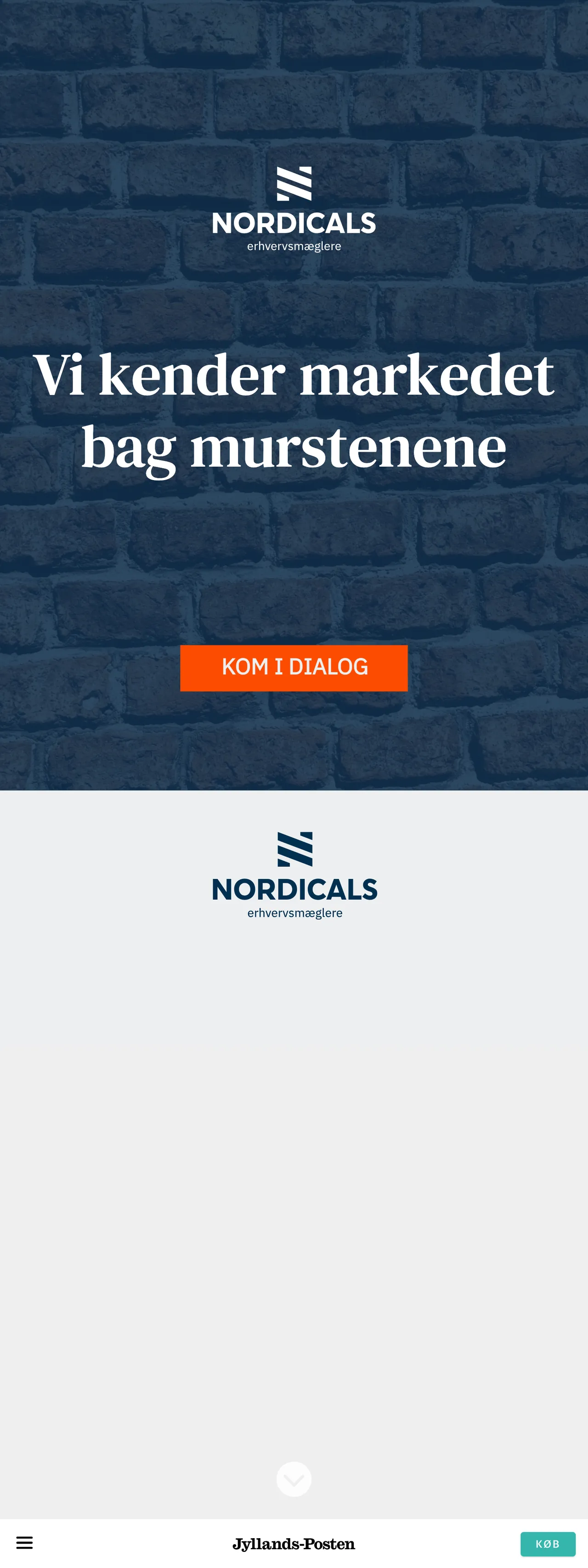 Screenshot of the Jyllands-Posten front page