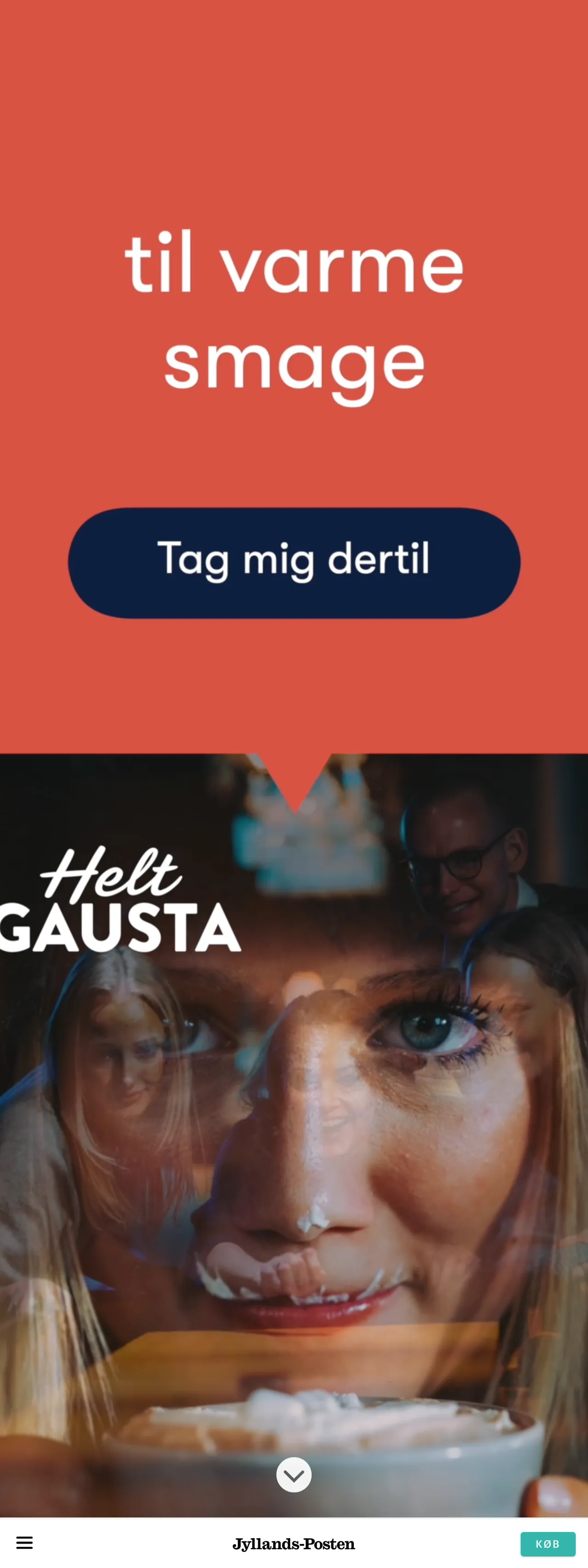 Screenshot of the Jyllands-Posten front page