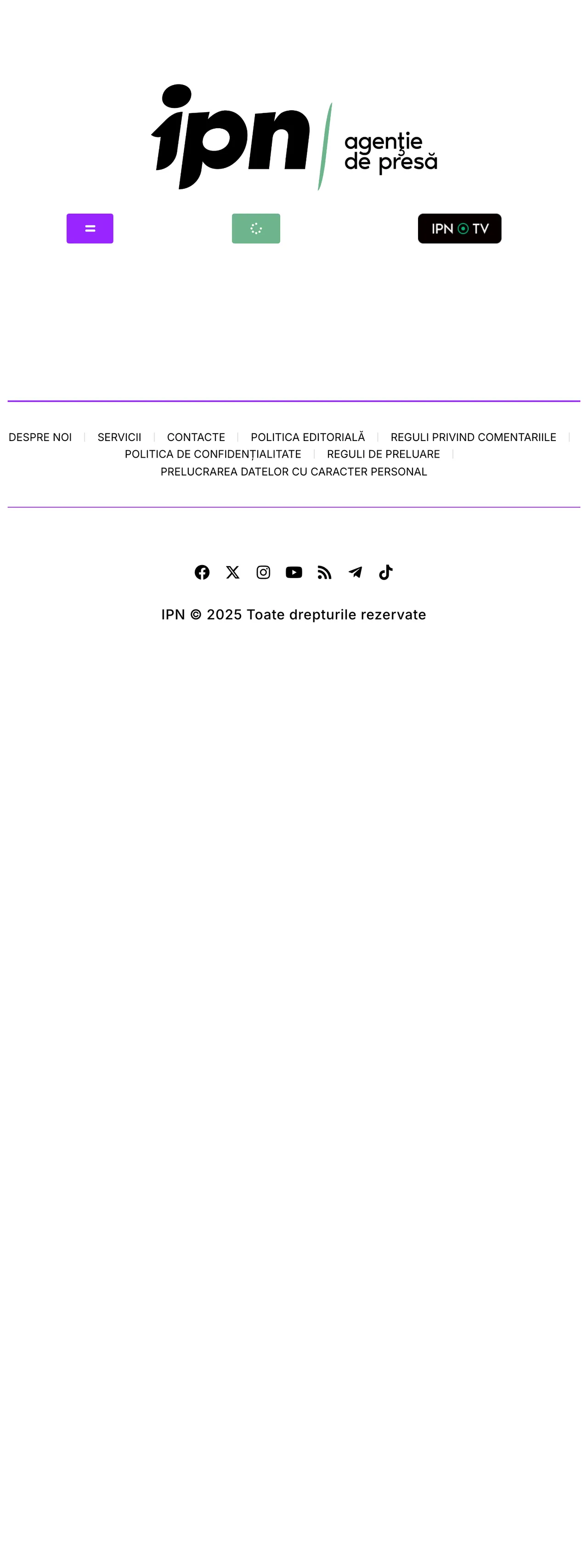 Screenshot of the IPN front page