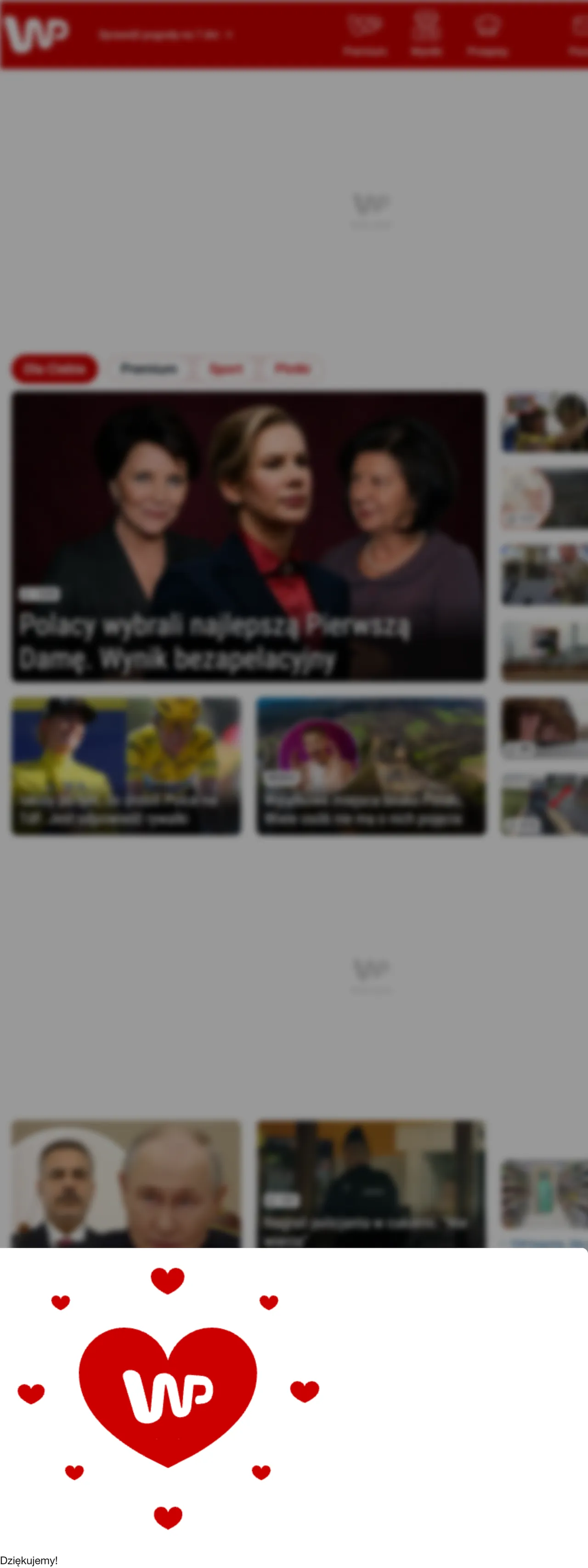 Screenshot of the Wirtualna Polska front page