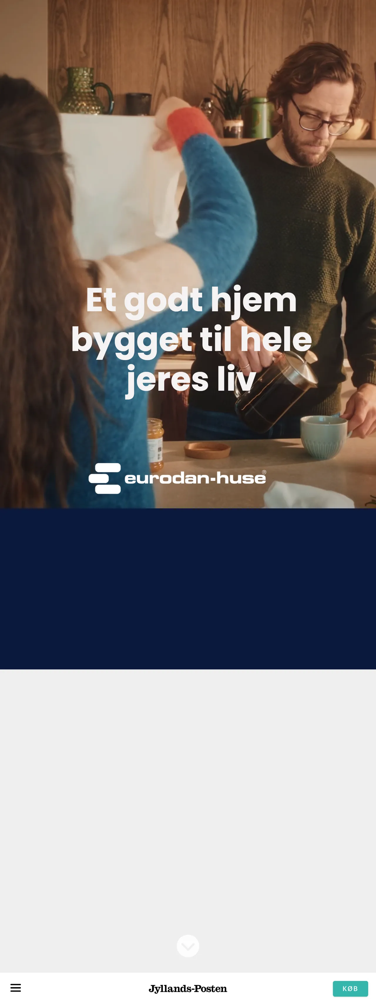 Screenshot of the Jyllands-Posten front page