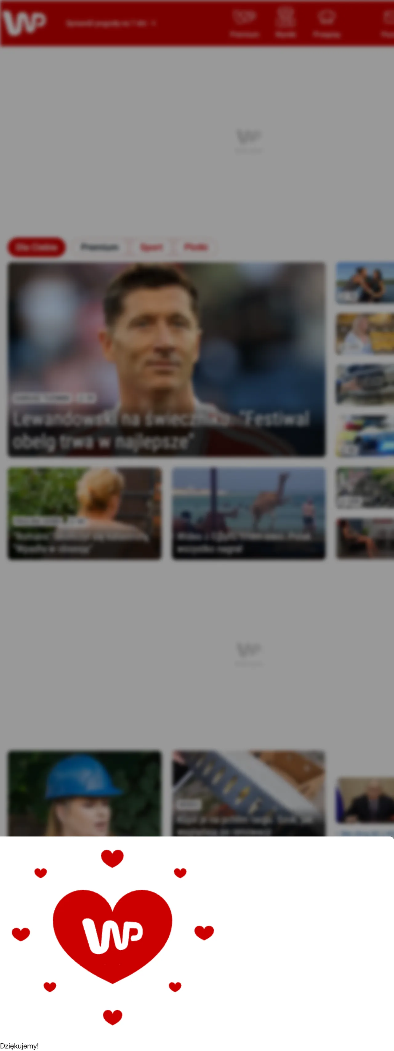 Screenshot of the Wirtualna Polska front page