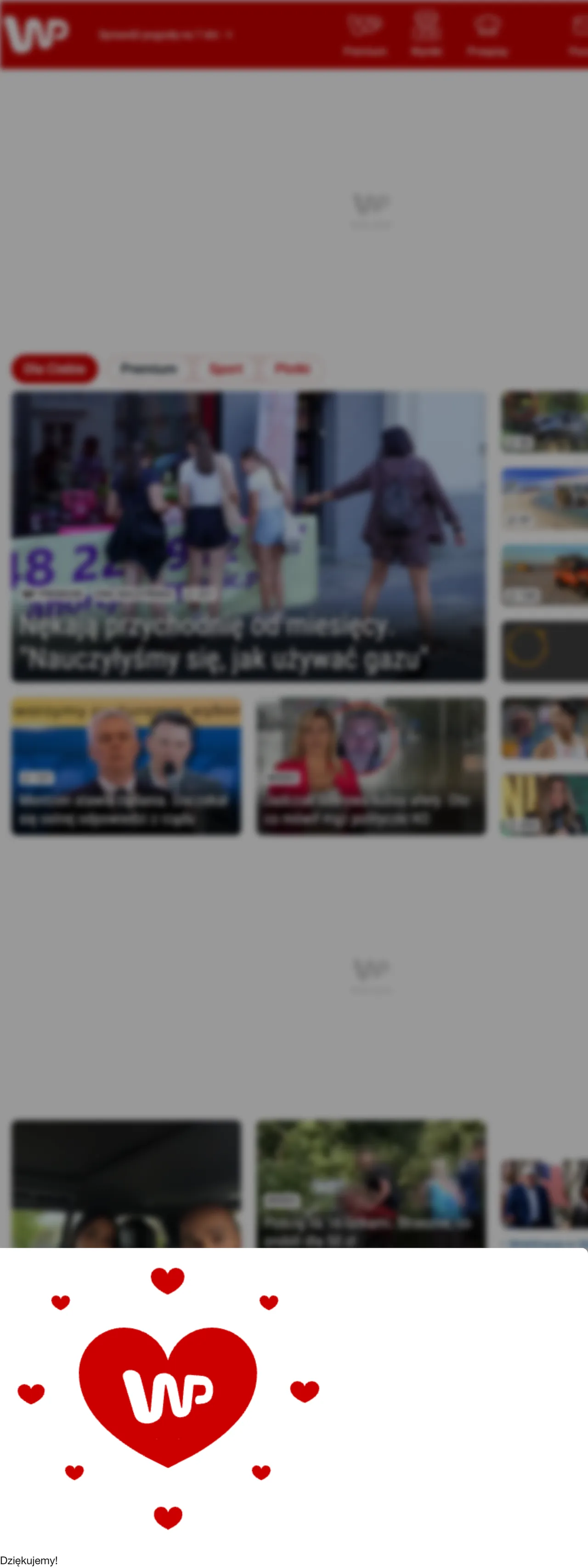 Screenshot of the Wirtualna Polska front page