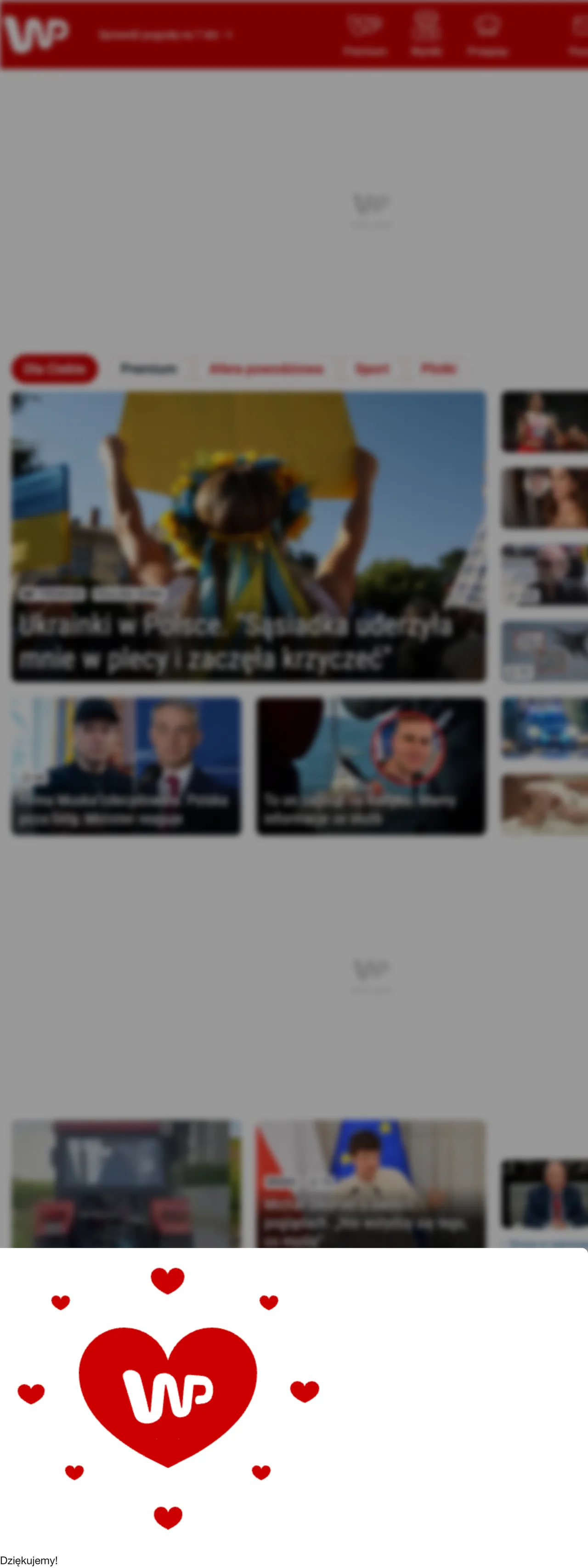 Screenshot of the Wirtualna Polska front page