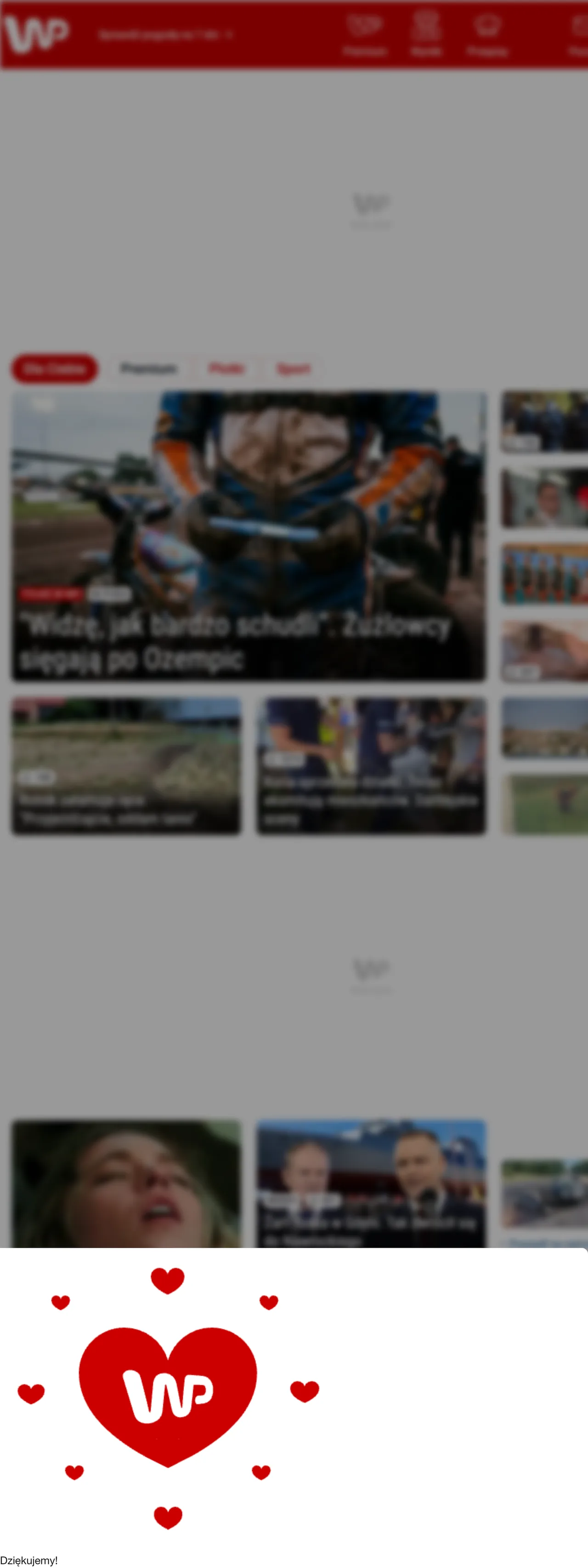 Screenshot of the Wirtualna Polska front page