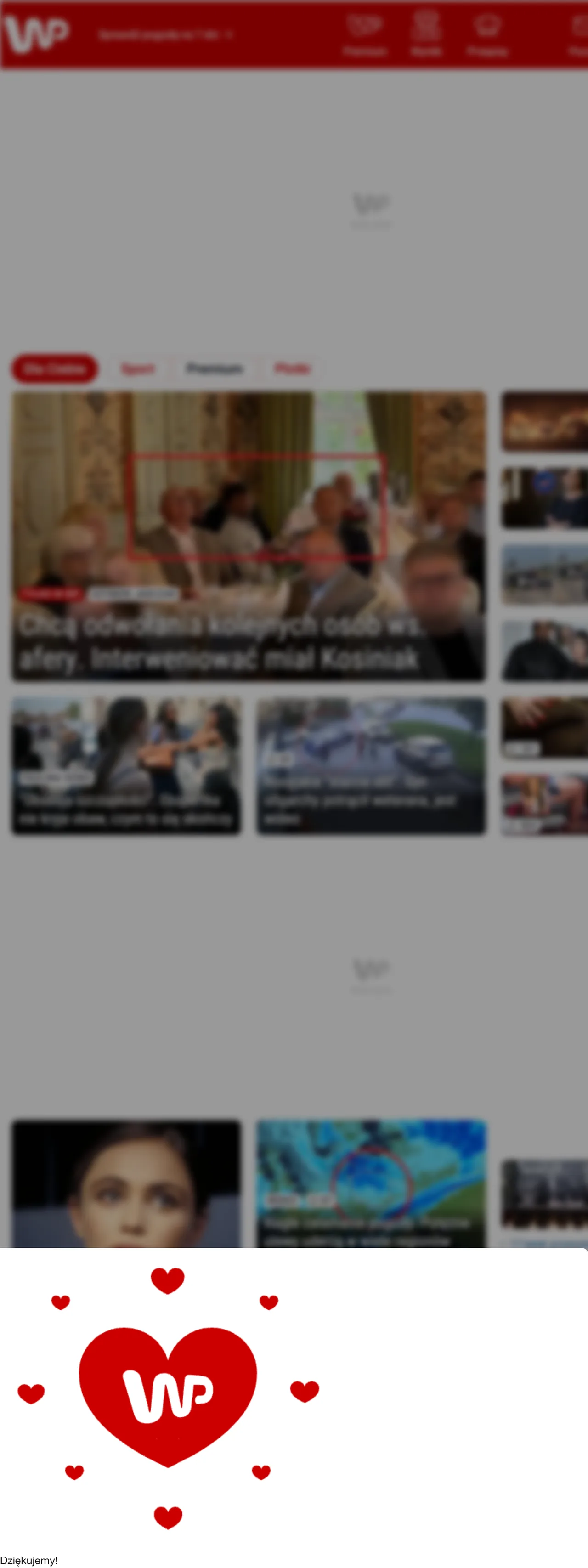 Screenshot of the Wirtualna Polska front page