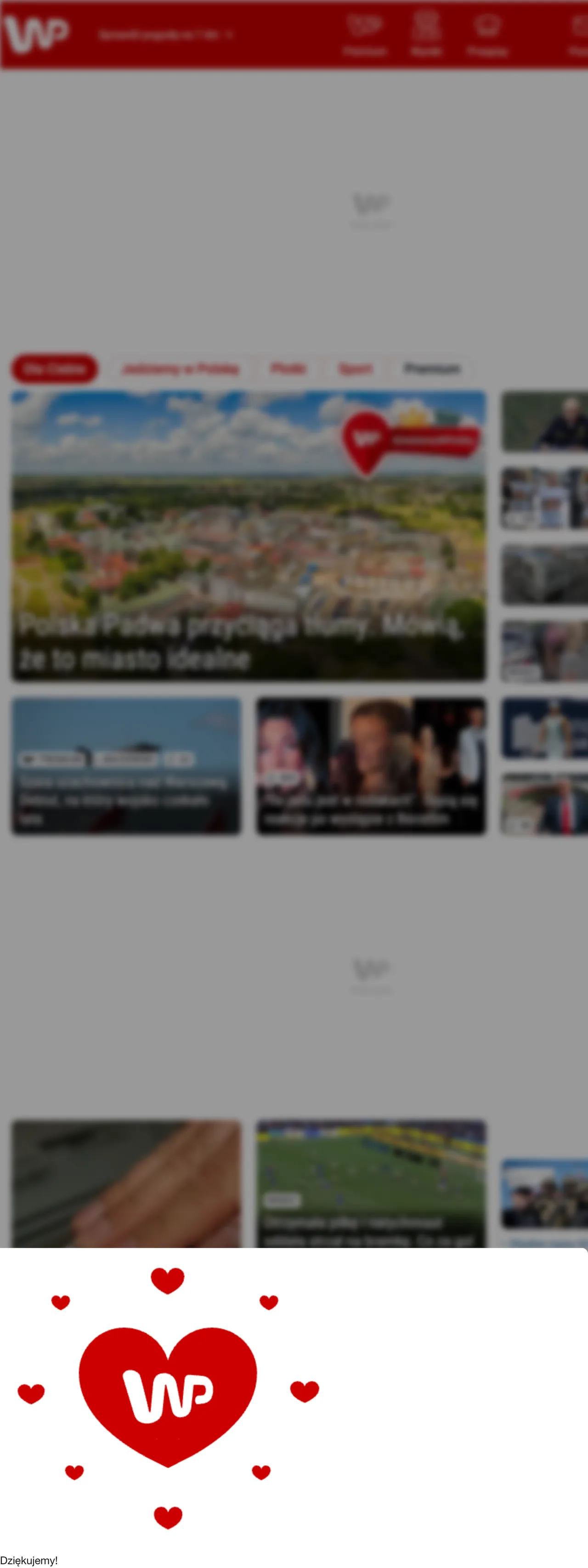 Screenshot of the Wirtualna Polska front page
