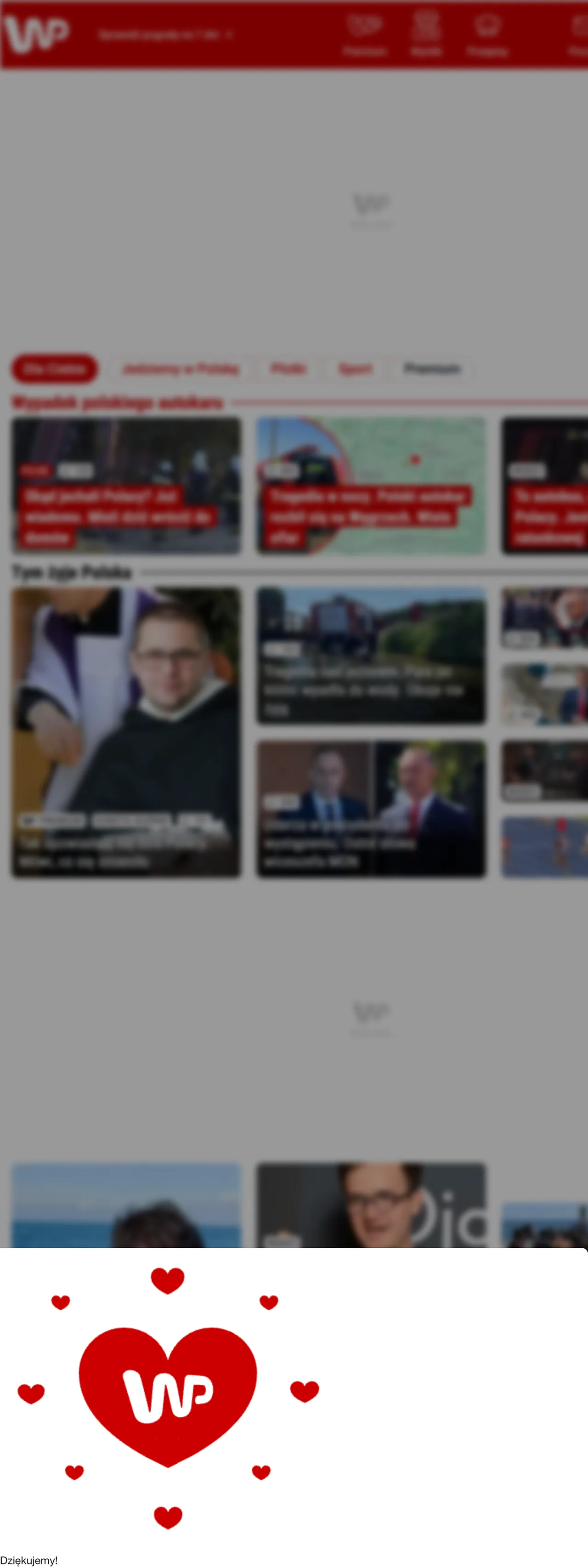 Screenshot of the Wirtualna Polska front page