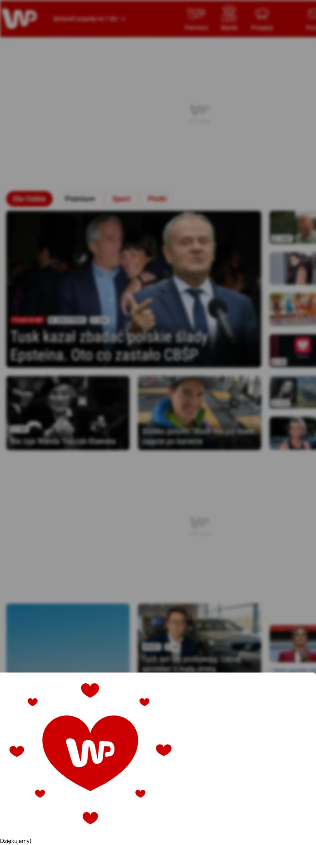 Screenshot of the Wirtualna Polska front page
