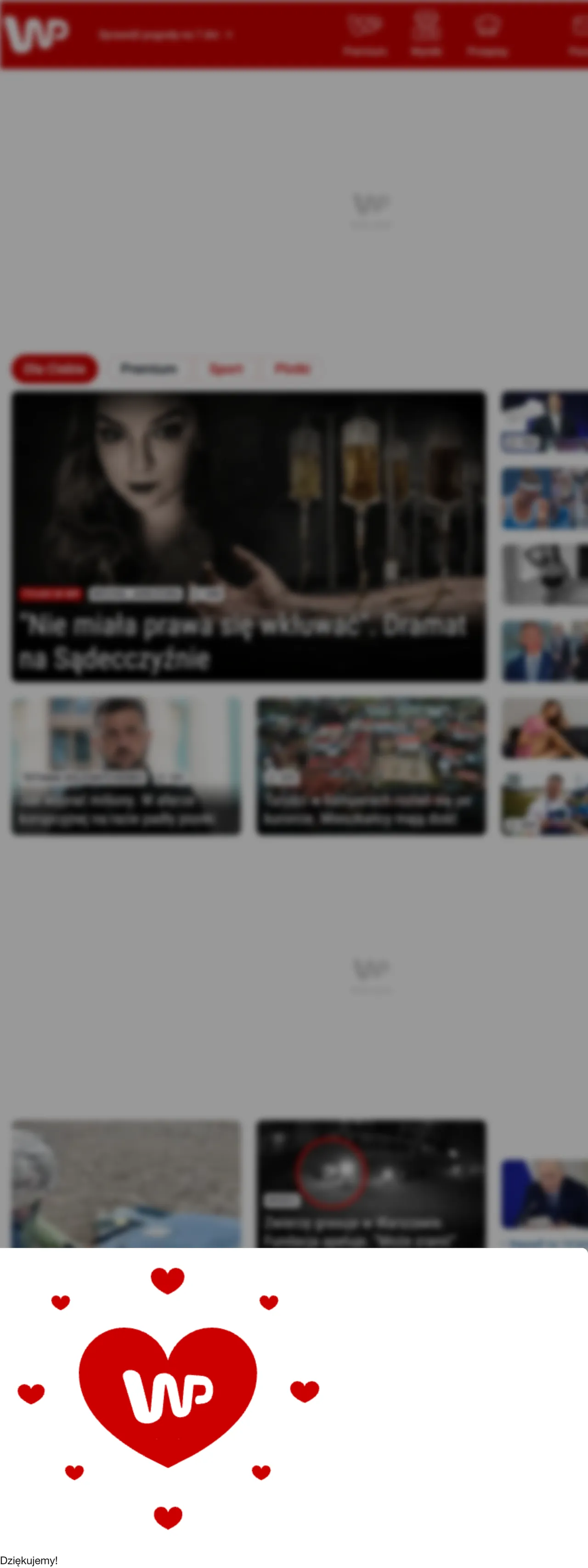 Screenshot of the Wirtualna Polska front page
