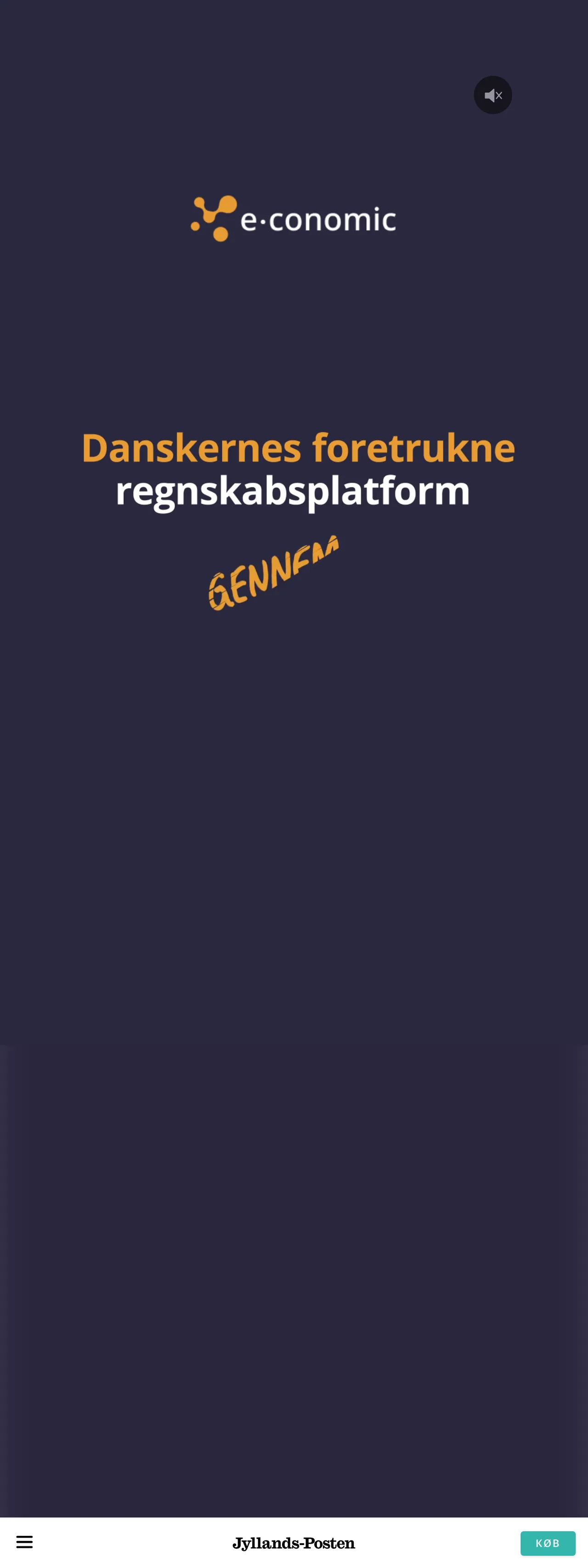 Screenshot of the Jyllands-Posten front page