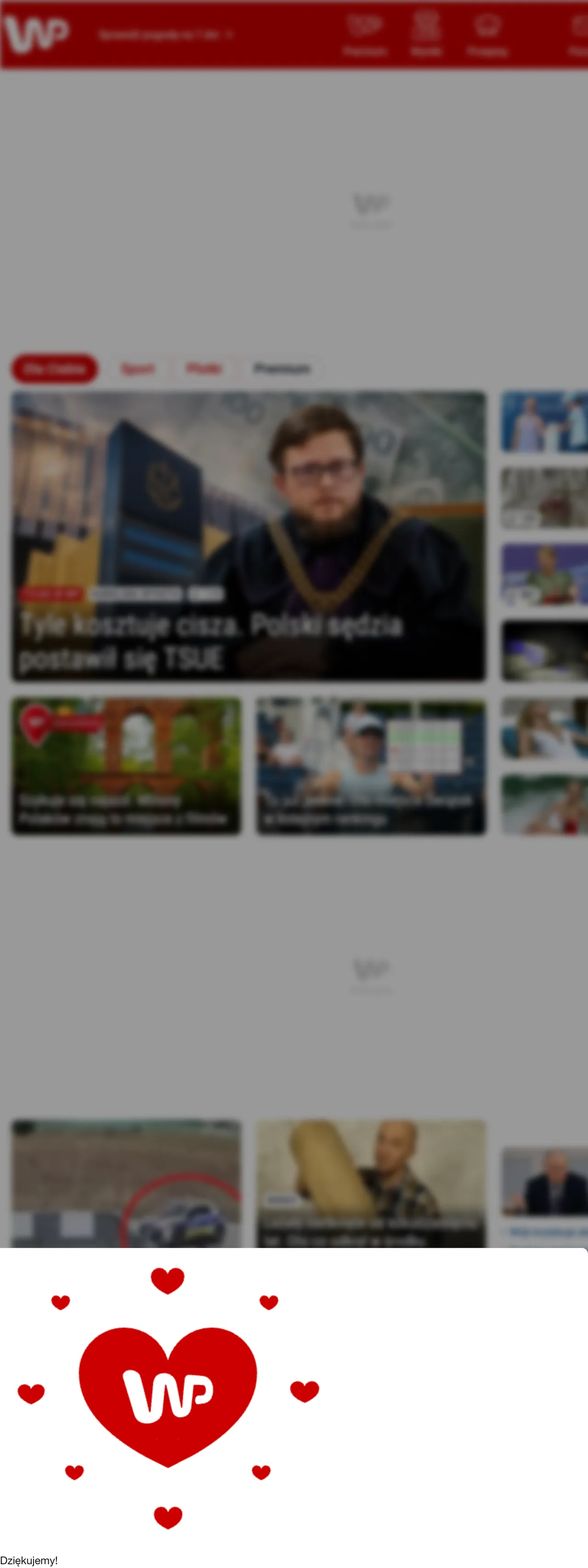 Screenshot of the Wirtualna Polska front page