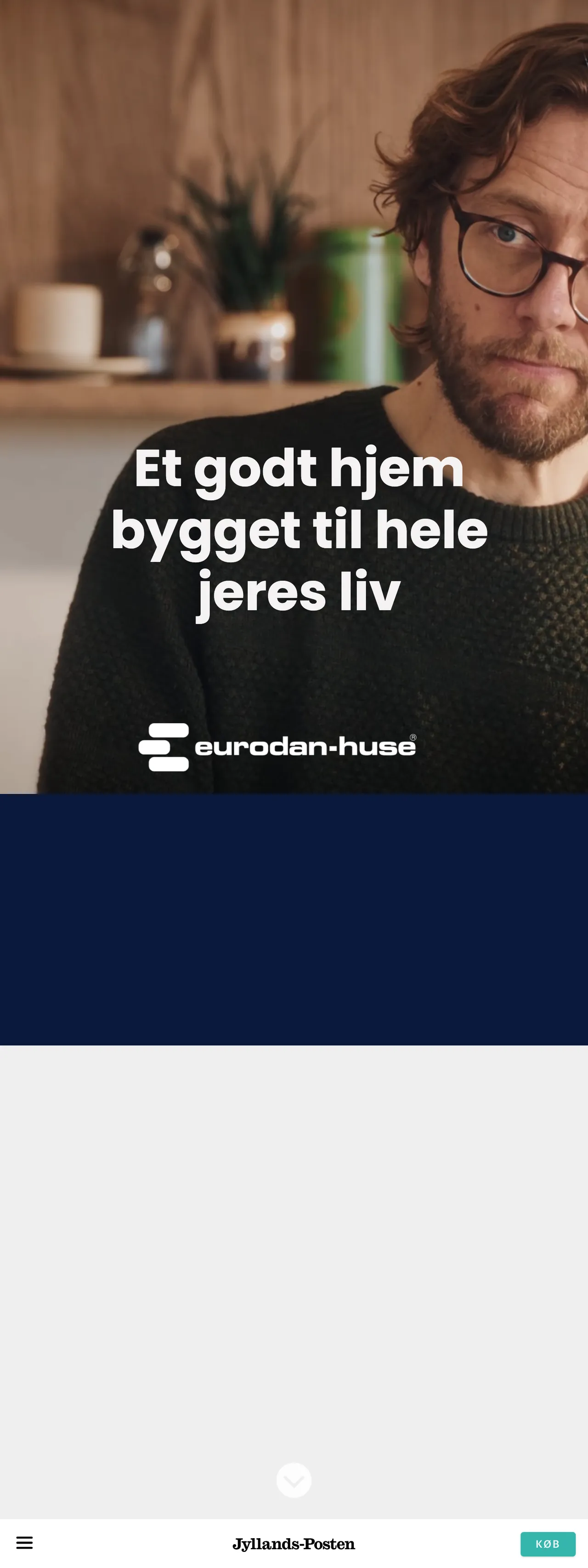 Screenshot of the Jyllands-Posten front page