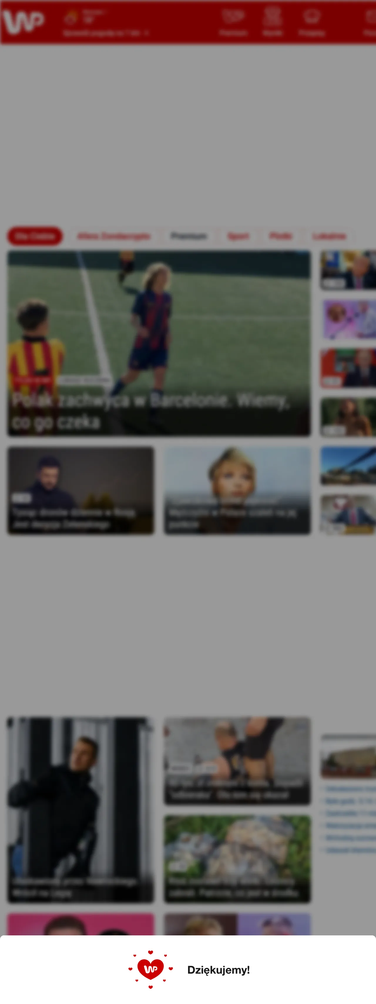 Screenshot of the Wirtualna Polska front page