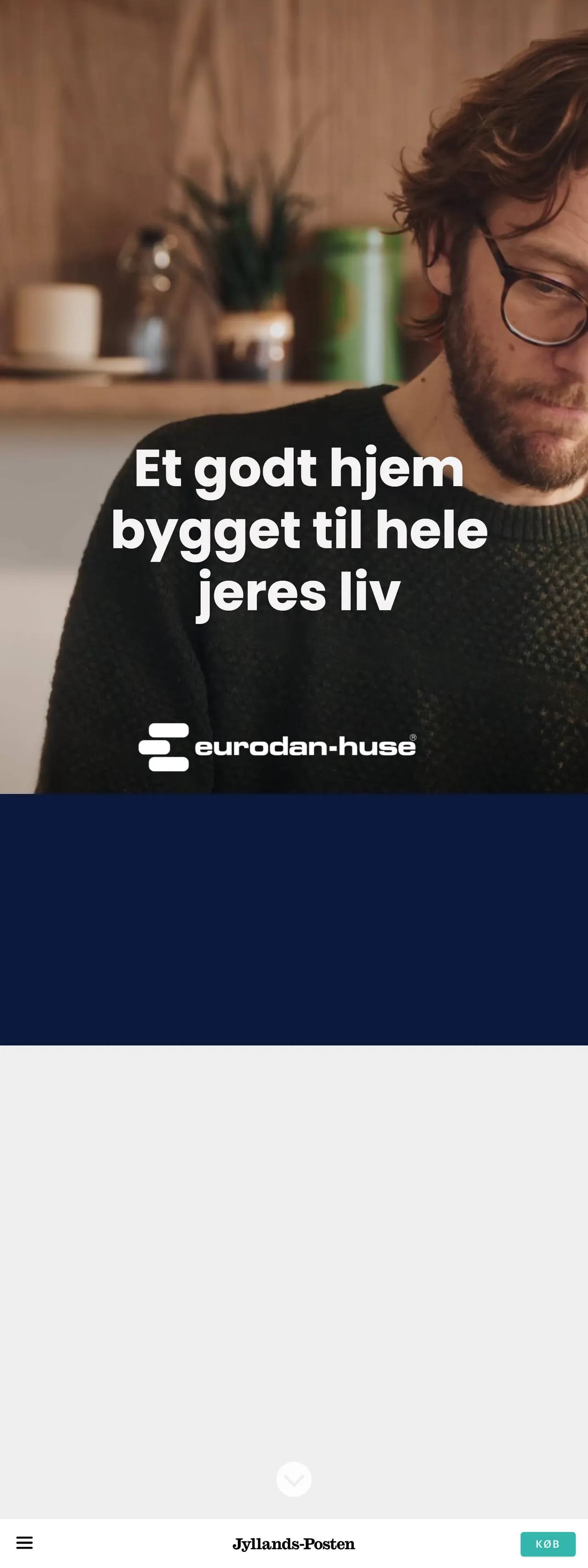 Screenshot of the Jyllands-Posten front page