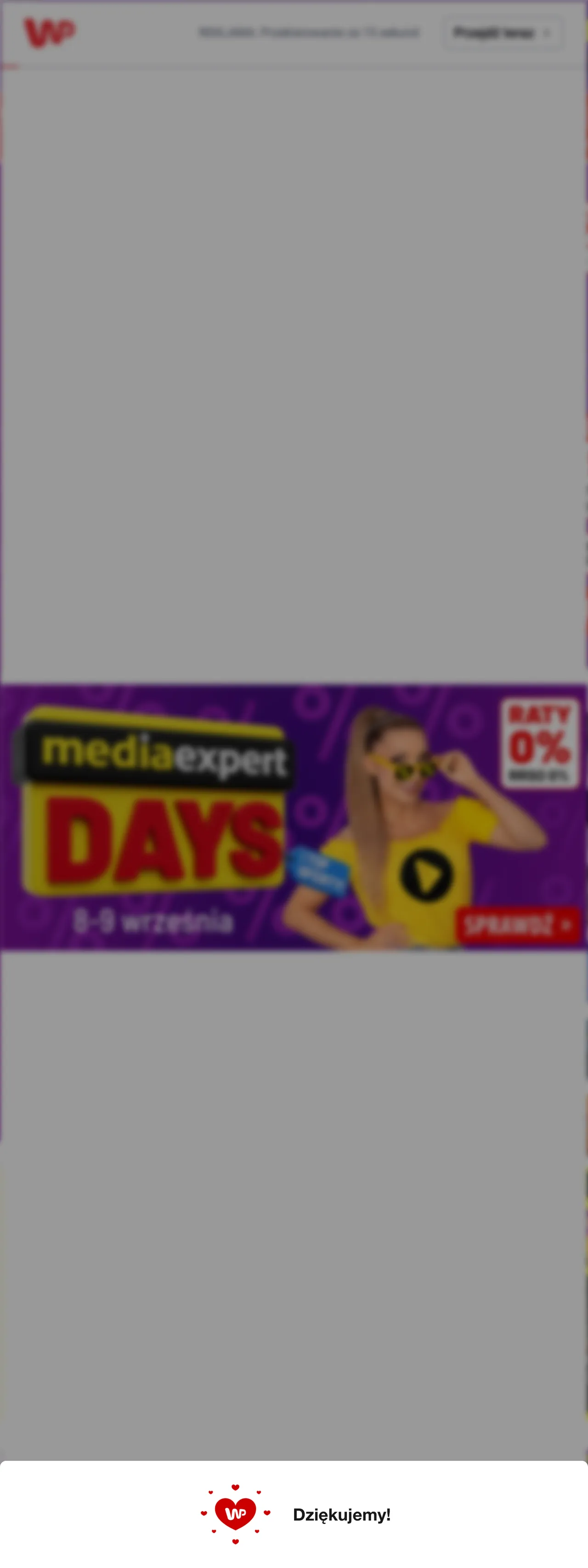 Screenshot of the Wirtualna Polska front page