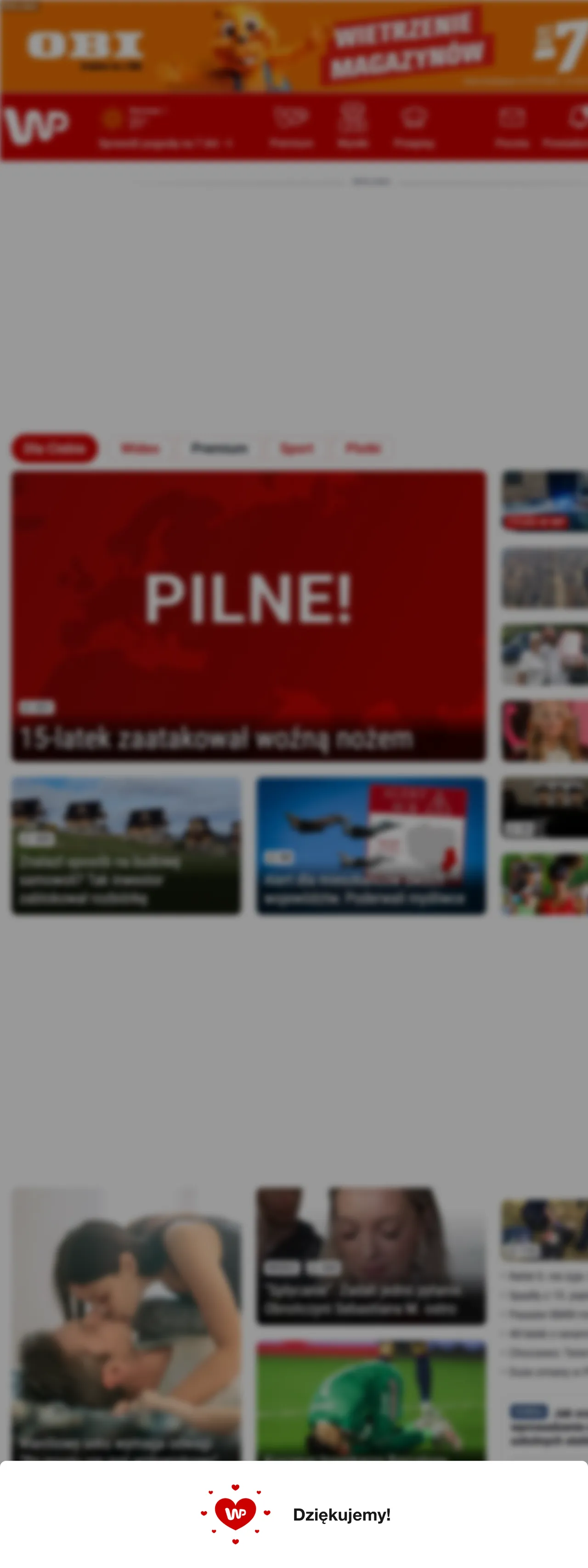 Screenshot of the Wirtualna Polska front page