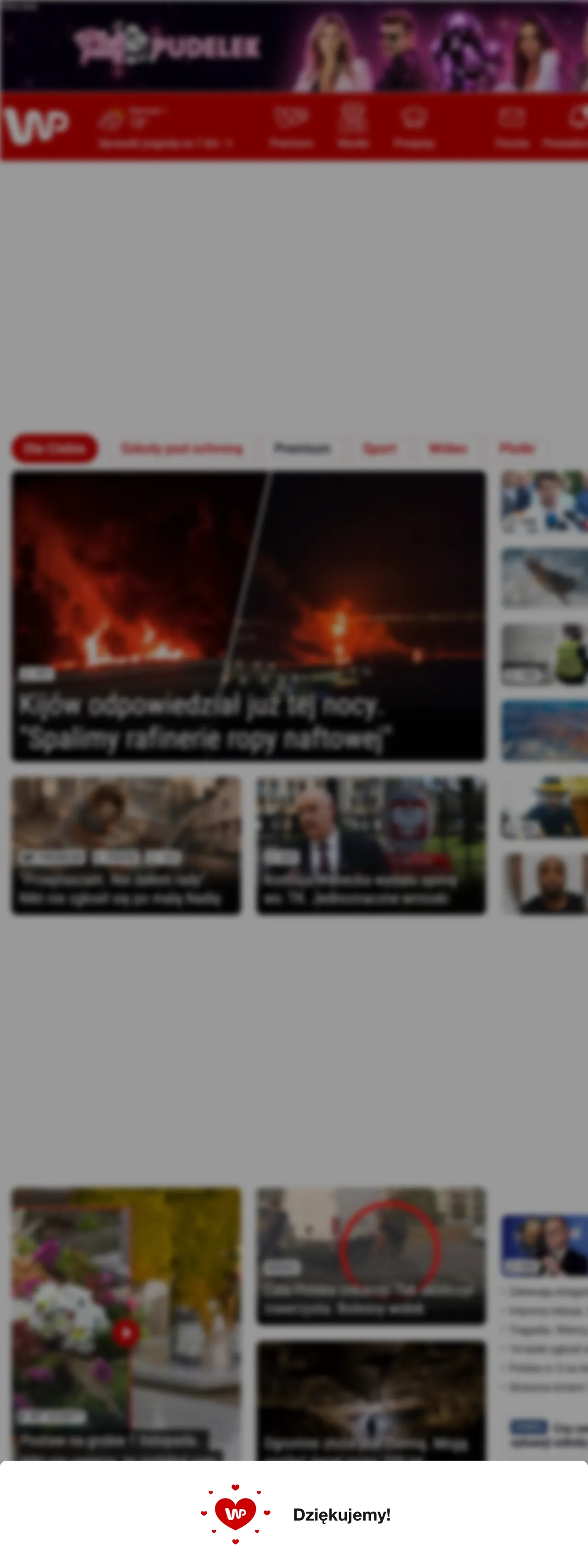 Screenshot of the Wirtualna Polska front page