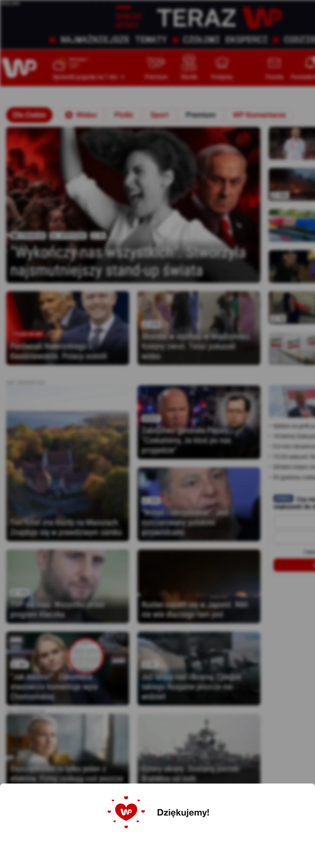Screenshot of the Wirtualna Polska front page