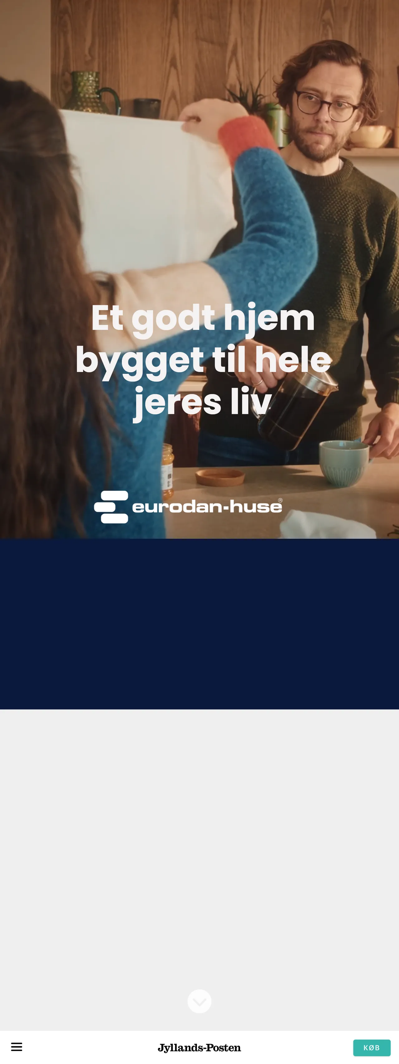 Screenshot of the Jyllands-Posten front page