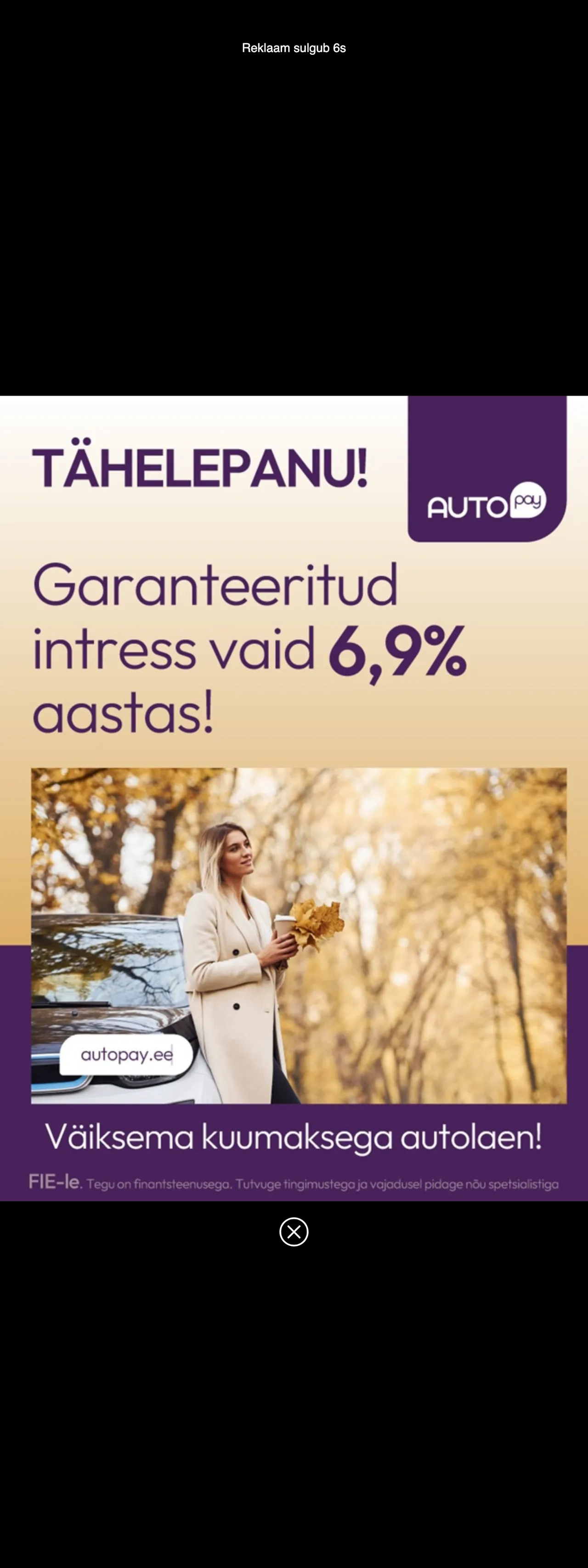 Screenshot of the Õhtuleht front page